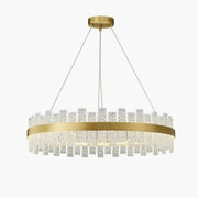 Antizer Modern Frosted Glass Crystal Chandelier