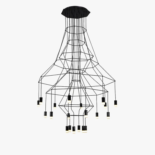 Antizer Wire Tiered Sculptural Chandelier