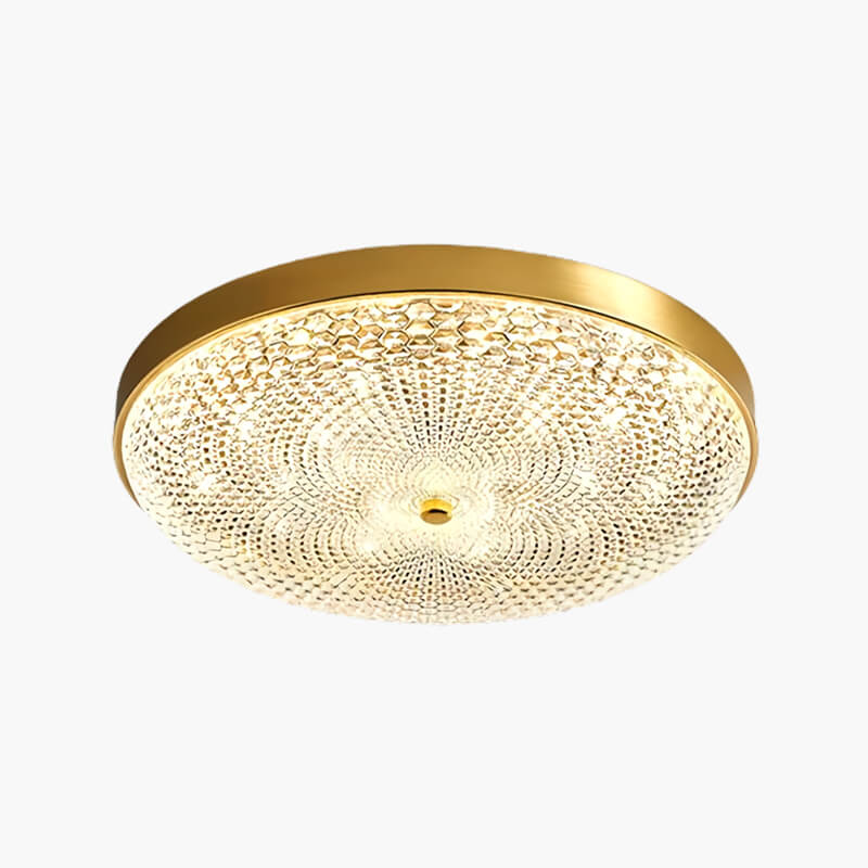 Crystal Glass Ceiling Light Ultrathin Circular