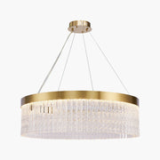 Antizer Round Halo Crystal Chandelier for Living Room