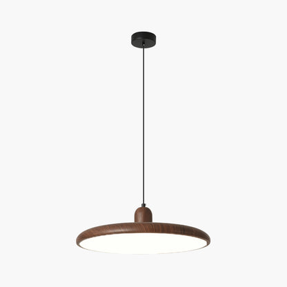 Antizer Retro Walnut Color Round UFO Pendant Light