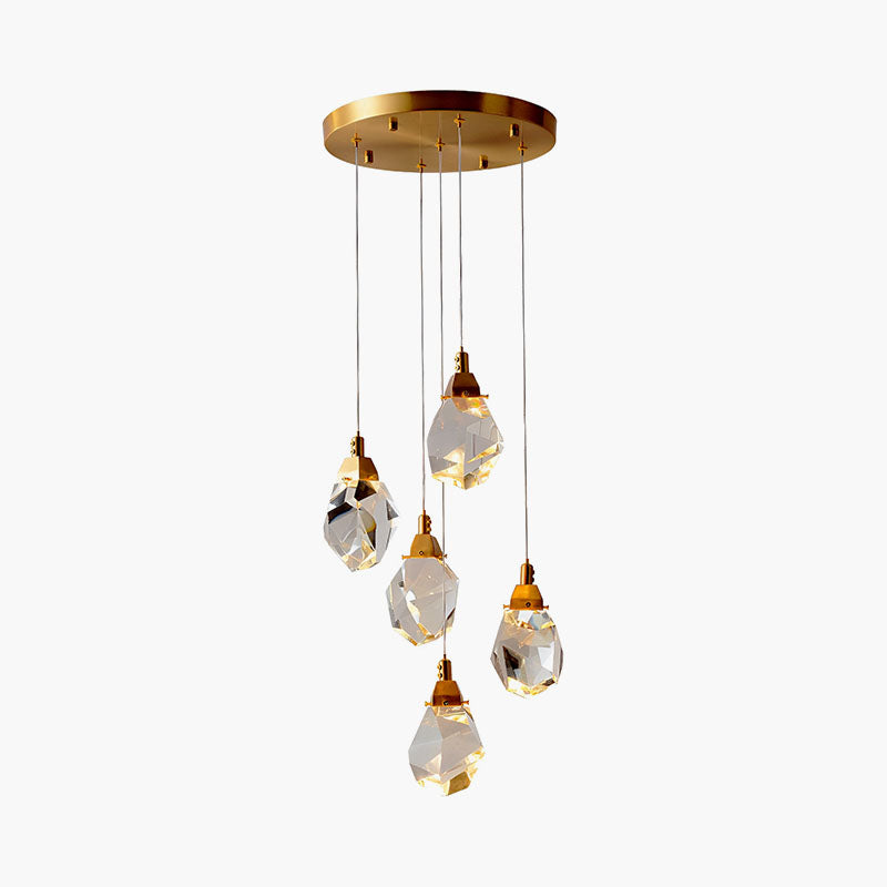 Rock Crystal Rain Chandelier