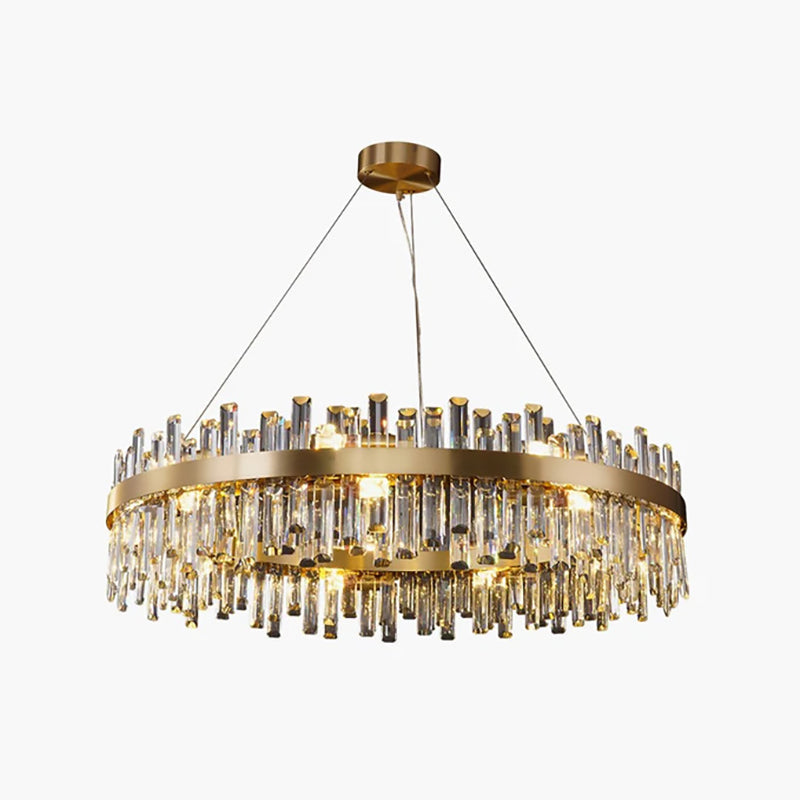 Antizer Round Oval Crystal Chandelier