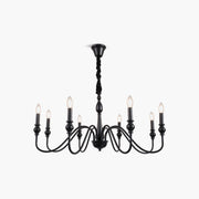 Antizer American Simple Black Candle-Style Chandelier