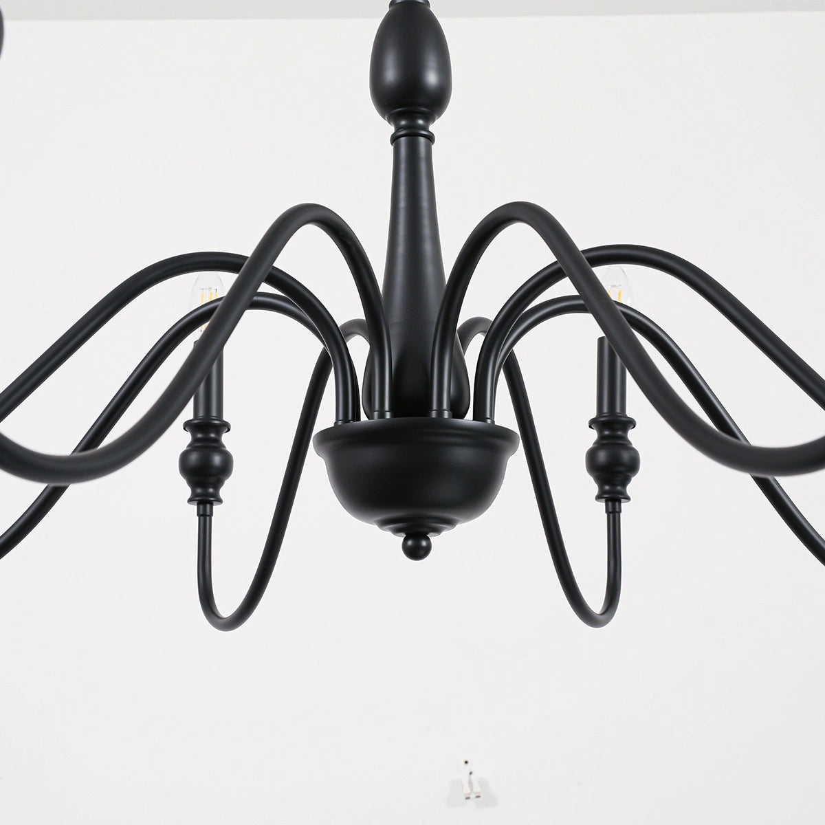 Antizer American Simple Black Candle-Style Chandelier
