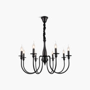 Antizer American Retro Black Candle Chandelier