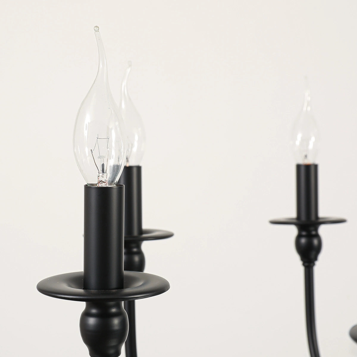 Antizer American Retro Black Candle Chandelier