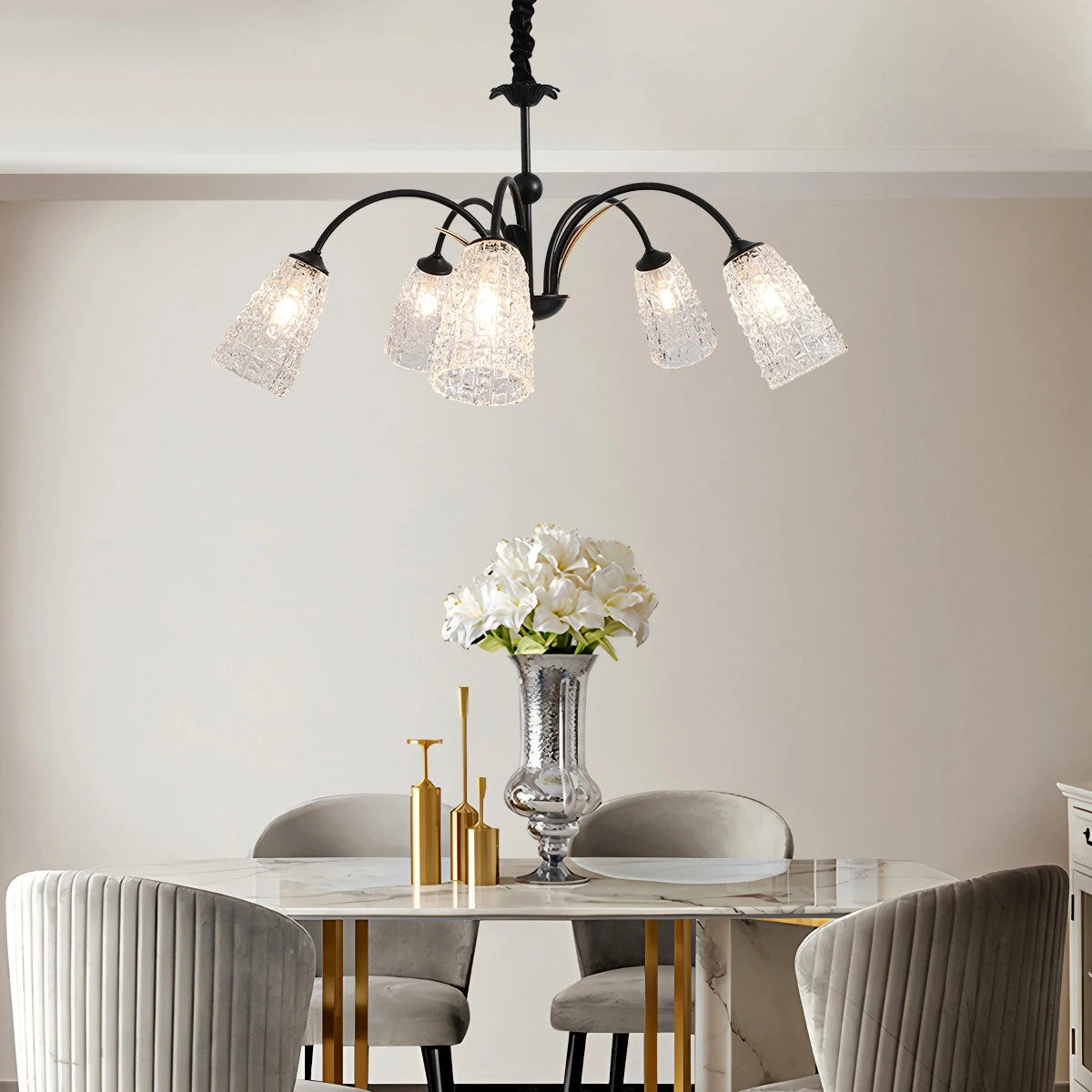 Antizer American Retro Iron Glass Chandelier