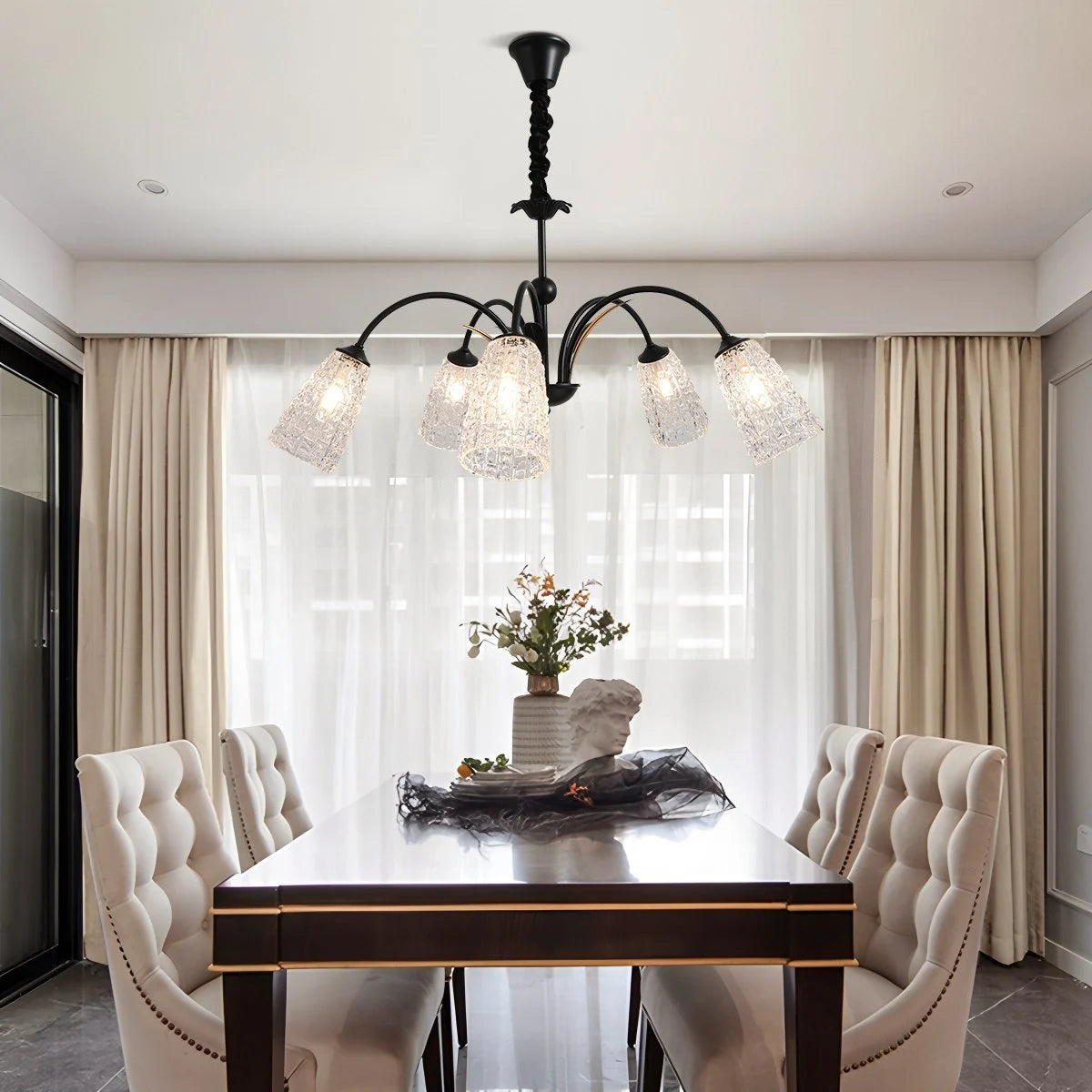 Antizer American Retro Iron Glass Chandelier
