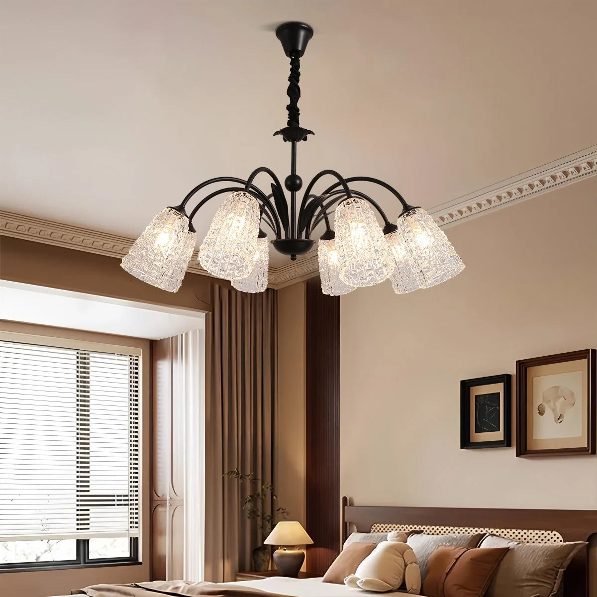 Antizer American Retro Iron Glass Chandelier