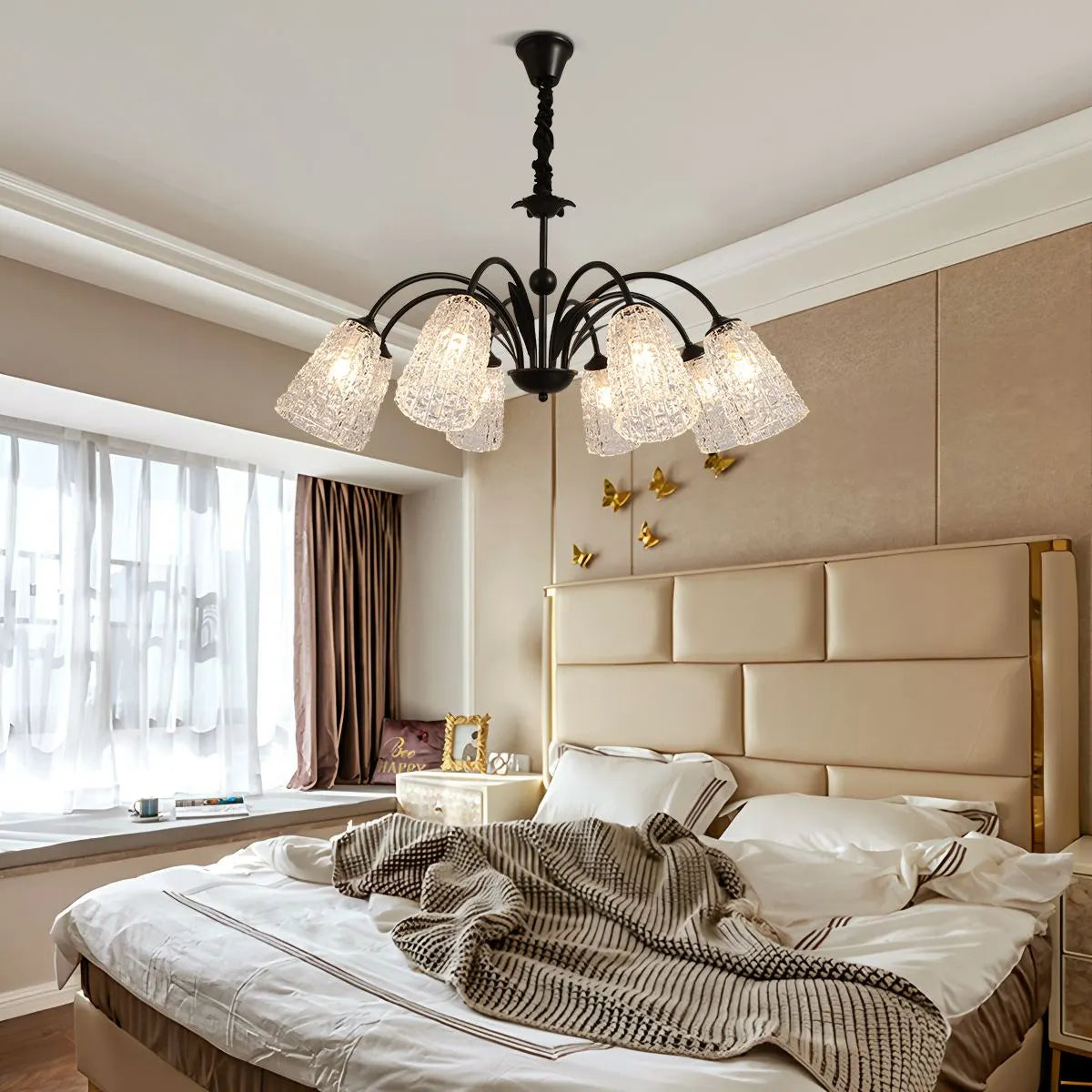 Antizer American Retro Iron Glass Chandelier