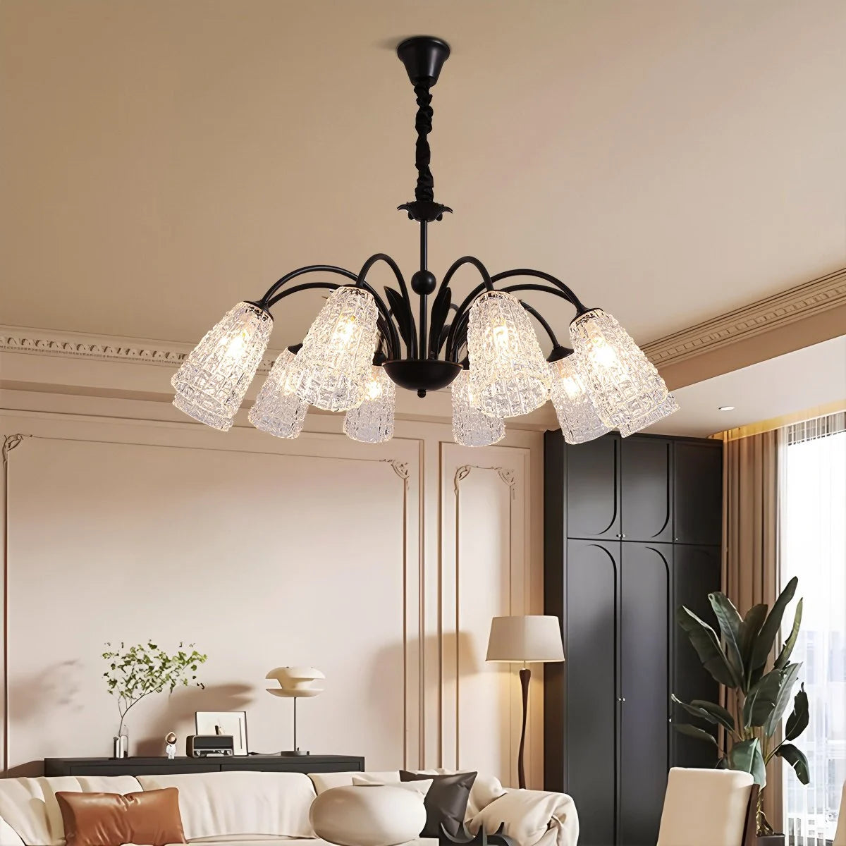 Antizer American Retro Iron Glass Chandelier