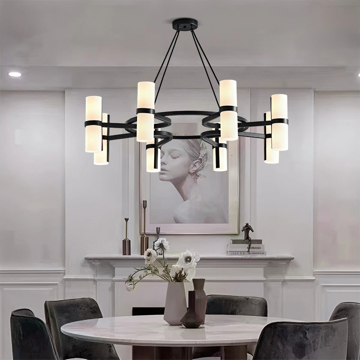 Antizer Nordic Creative Multi-Headed Round Chandelier
