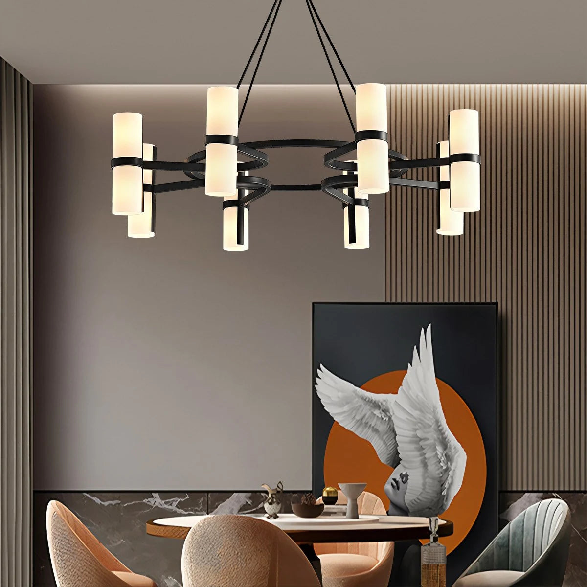Antizer Nordic Creative Multi-Headed Round Chandelier