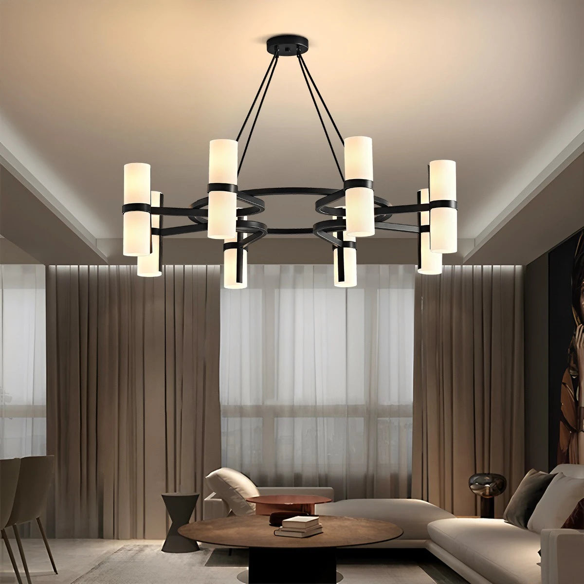 Antizer Nordic Creative Multi-Headed Round Chandelier