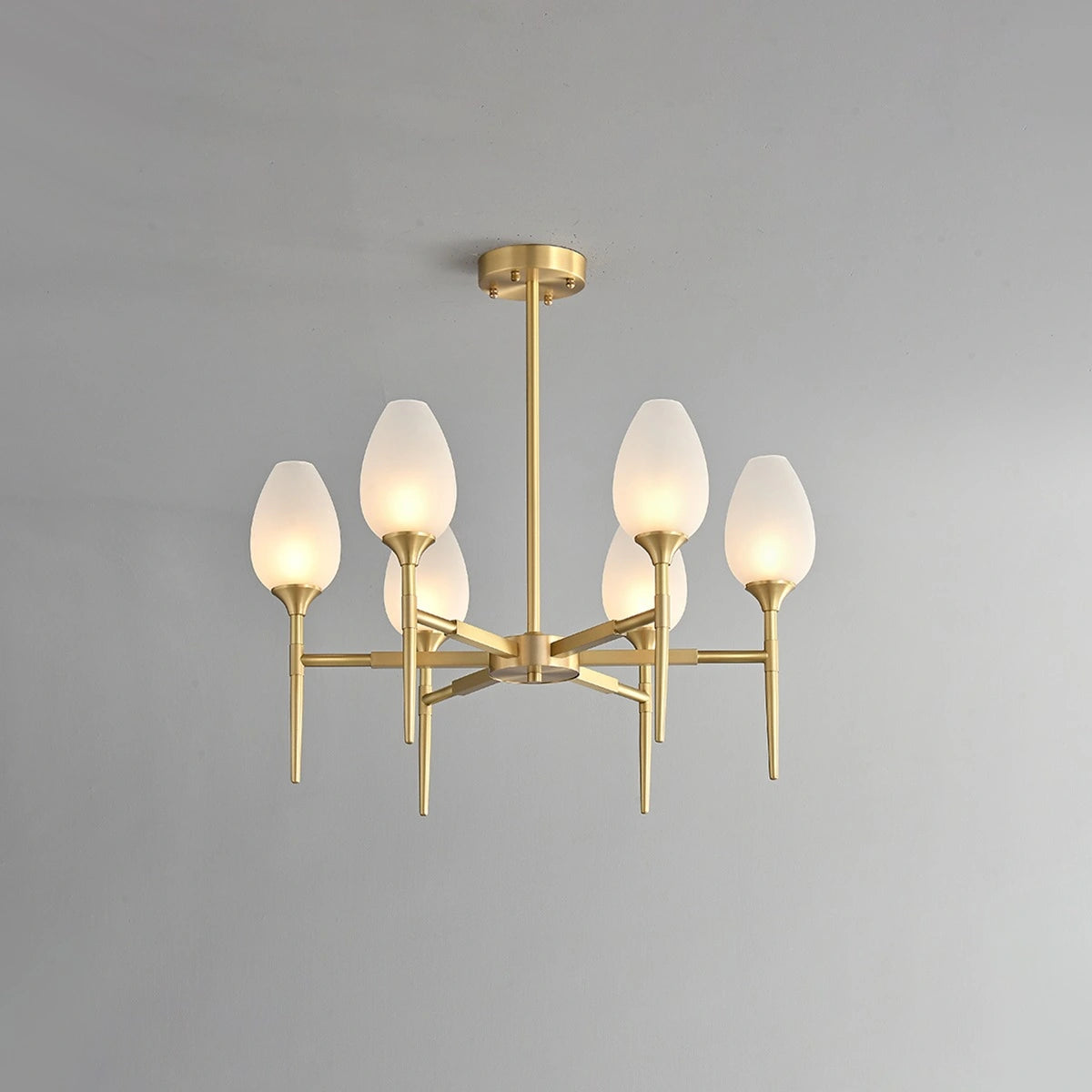 Antizer American All-Copper Bud Glass Chandelier