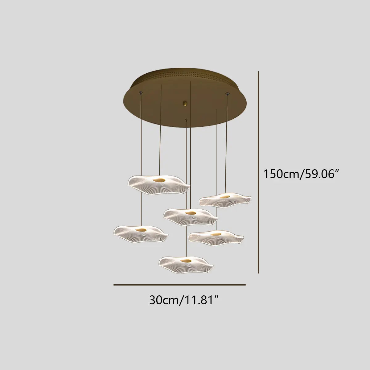 Antizer Rotasu Lotus Leaf Staircase Chandelier