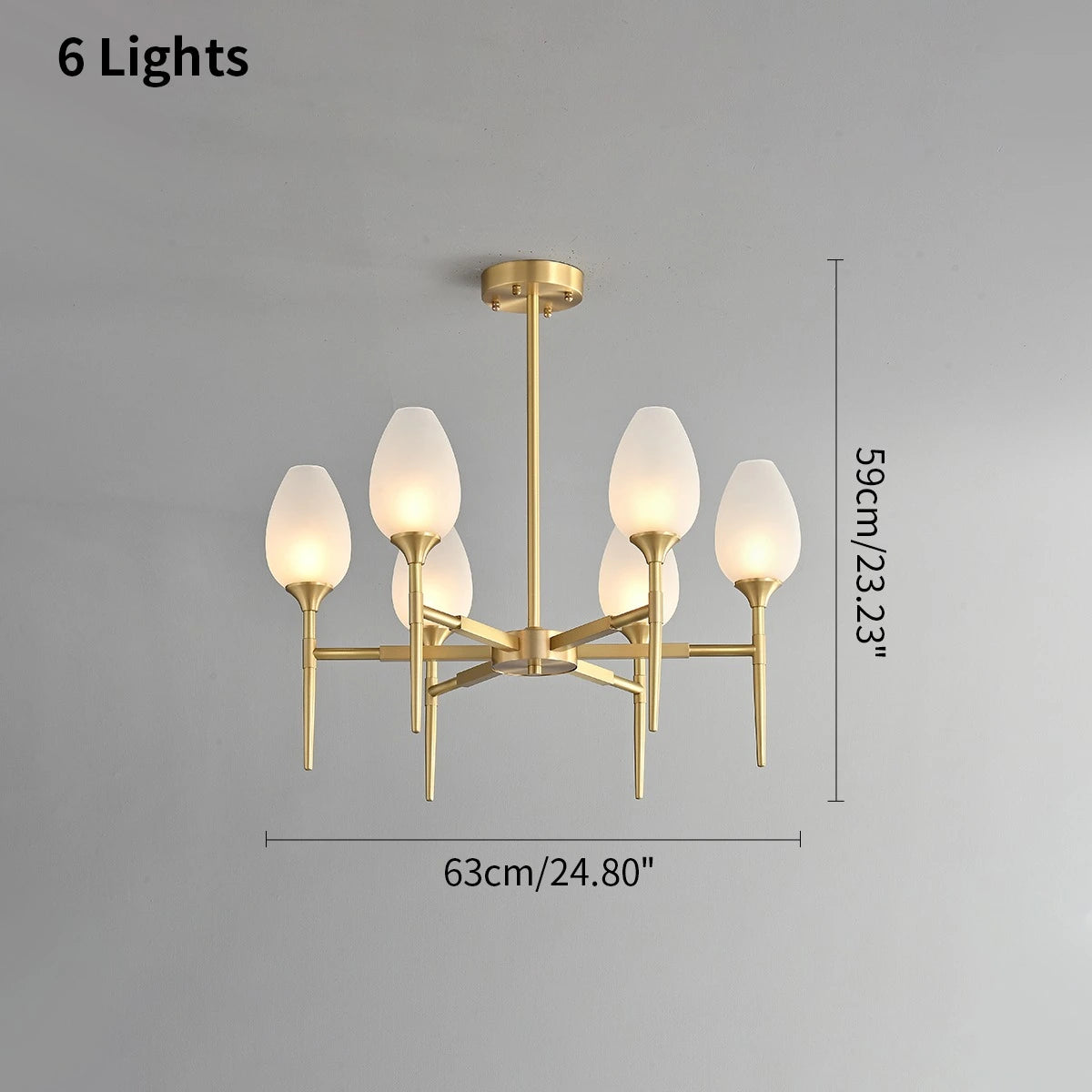 Antizer American All-Copper Bud Glass Chandelier