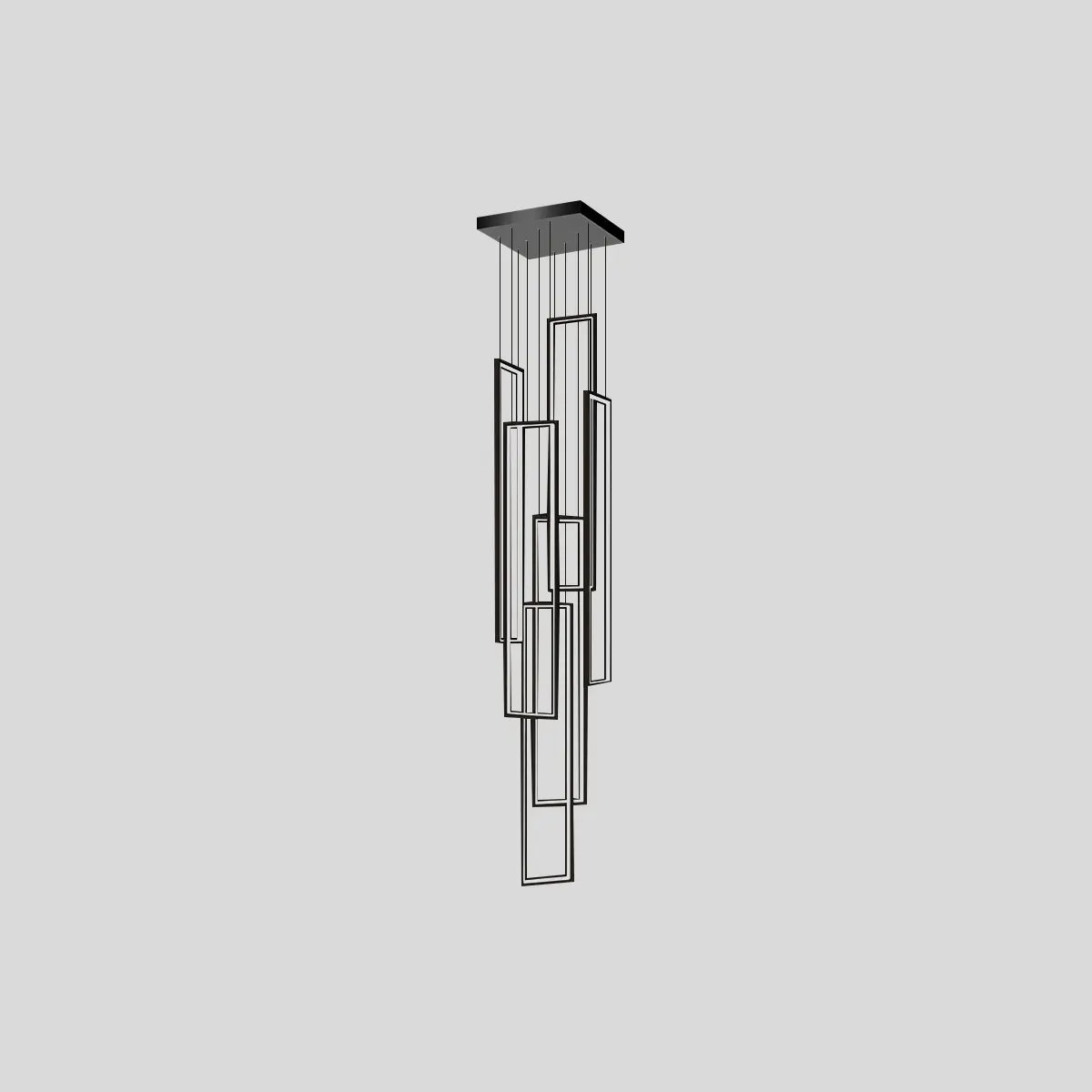 Antizer Aldarj Rectangular LED Staircase Chandelier