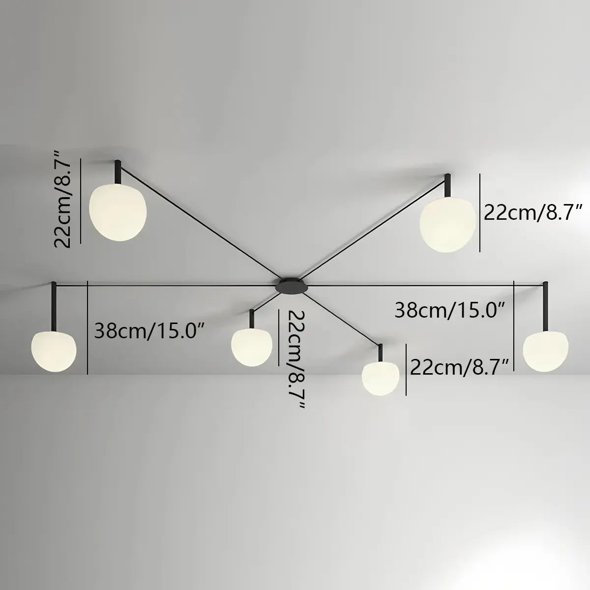 Antizer Custom Frosted Glass Globe Ceiling Light