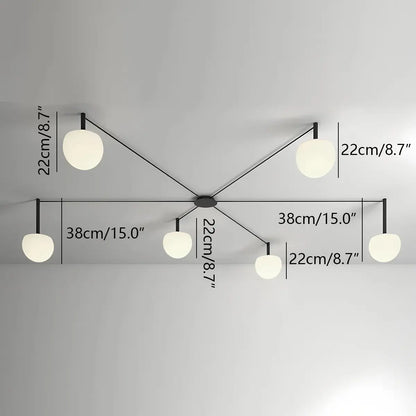 Antizer Custom Frosted Glass Globe Ceiling Light