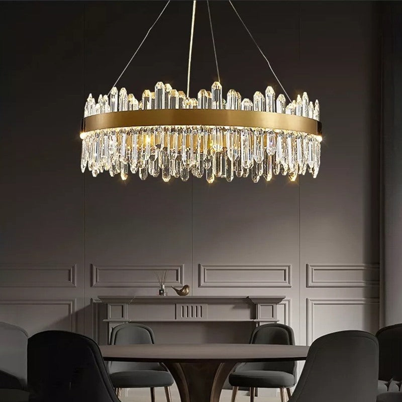 Round Oval Crystal Chandelier