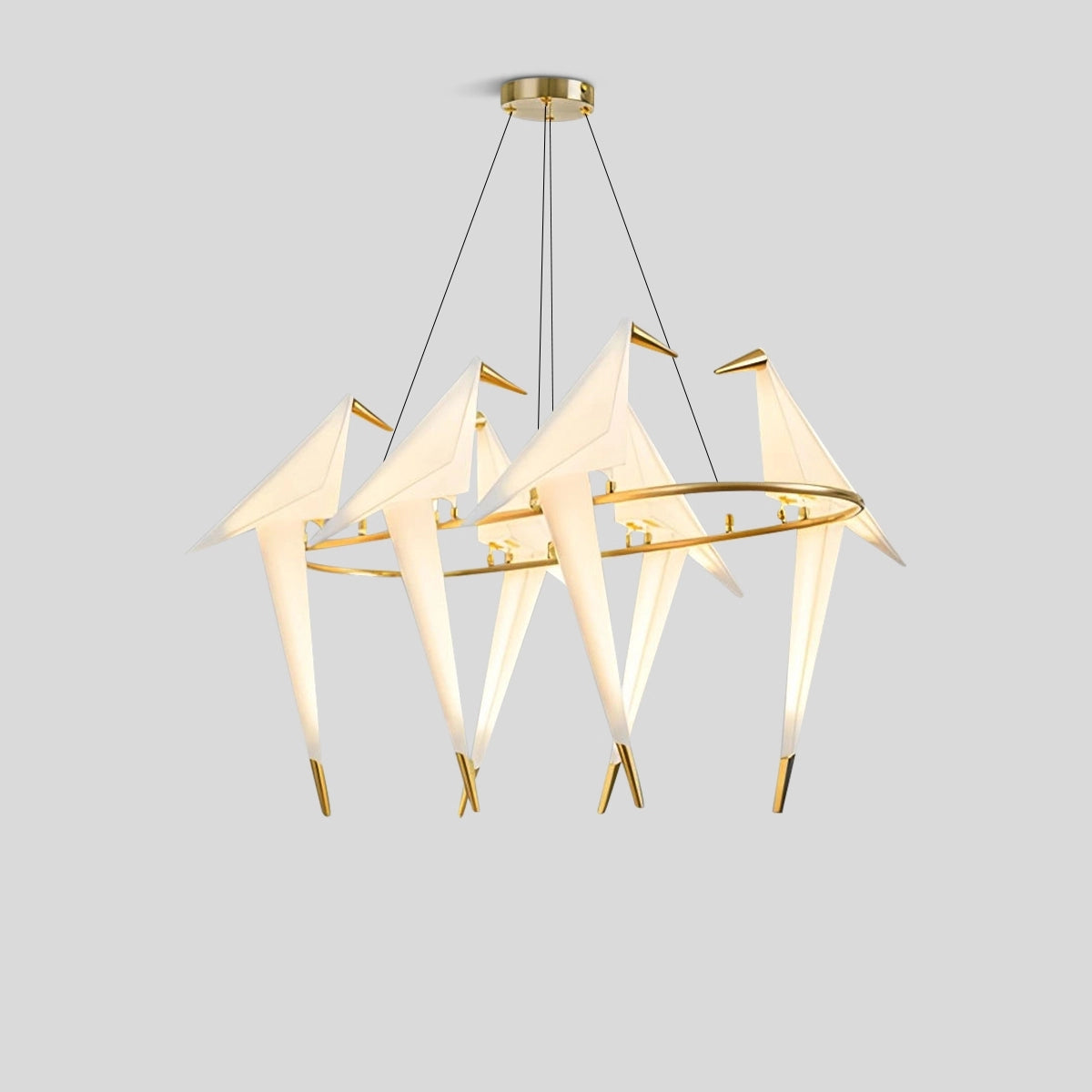 Antizer Paper Crane Bird Chandelier for Dining Room