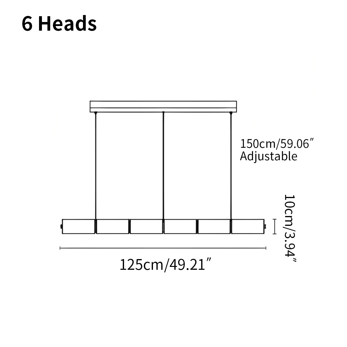 Antizer Minimalist Long Glass Pendant Light