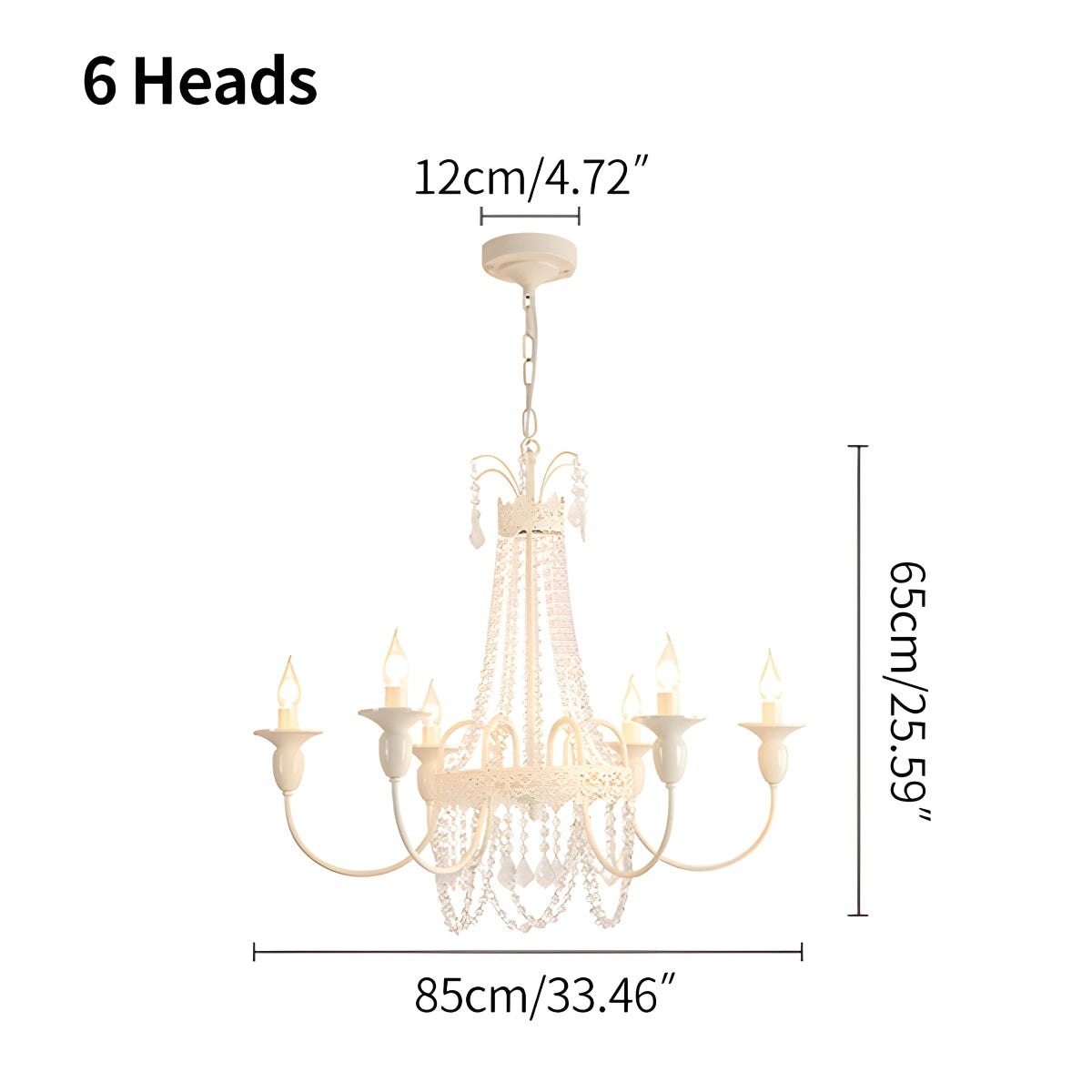 Antizer French Candle Crystal Chandelier