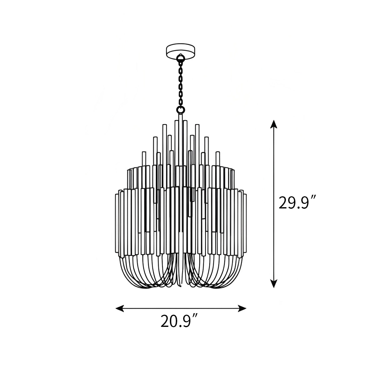 Antizer Twiggy Chandelier for Dining Room