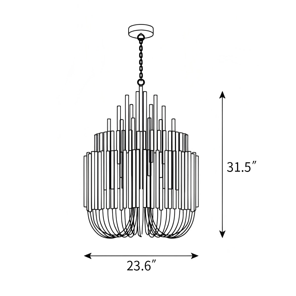 Antizer Twiggy Chandelier for Dining Room