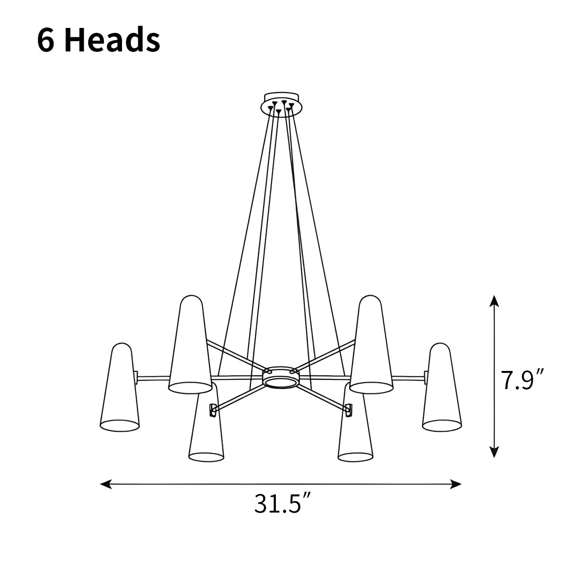 Antizer Montfaucon Chandelier for Living Room