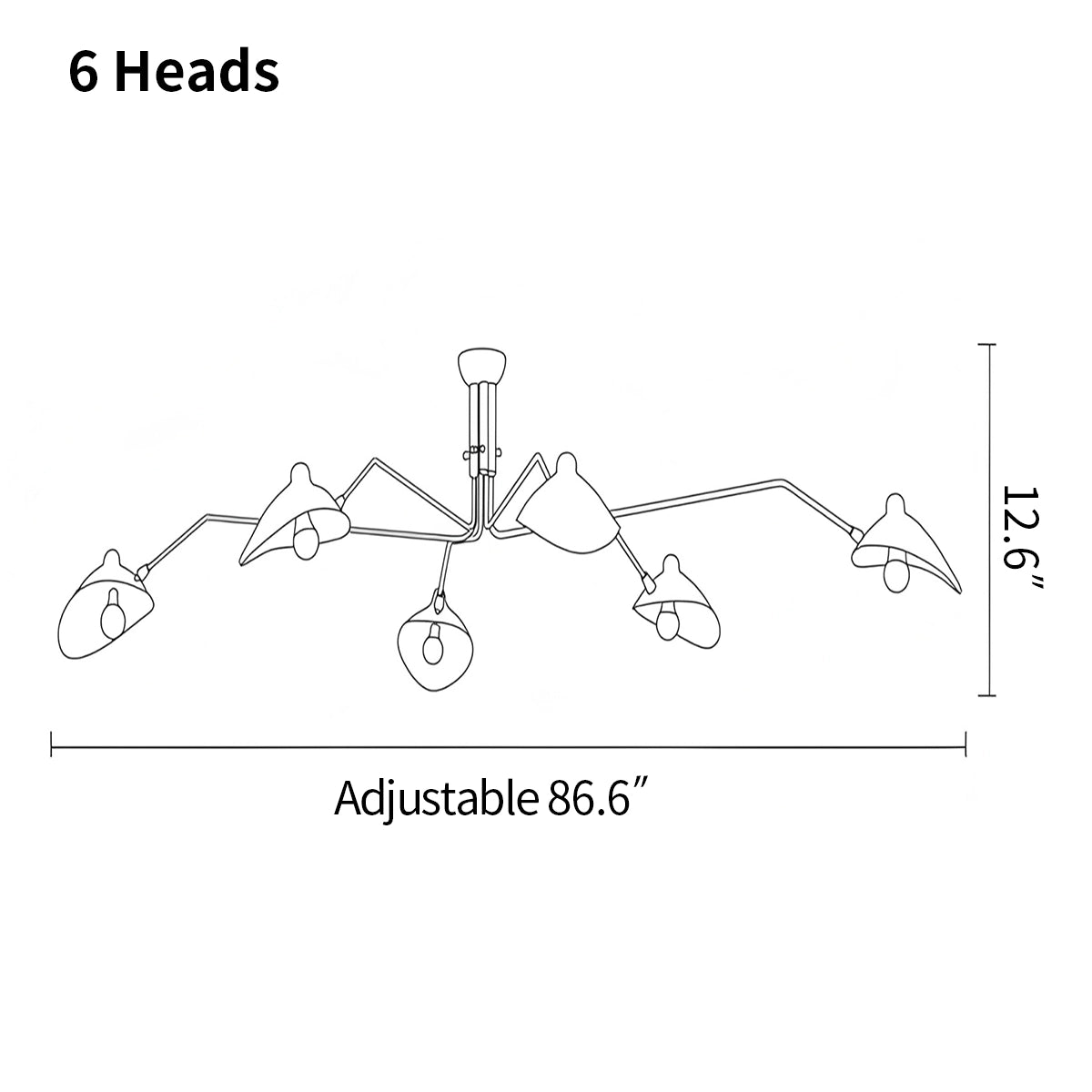 Antizer Serge Mouille Ceiling Light for Living Room