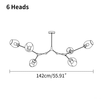 Antizer Freya Modern Glass Chandelier