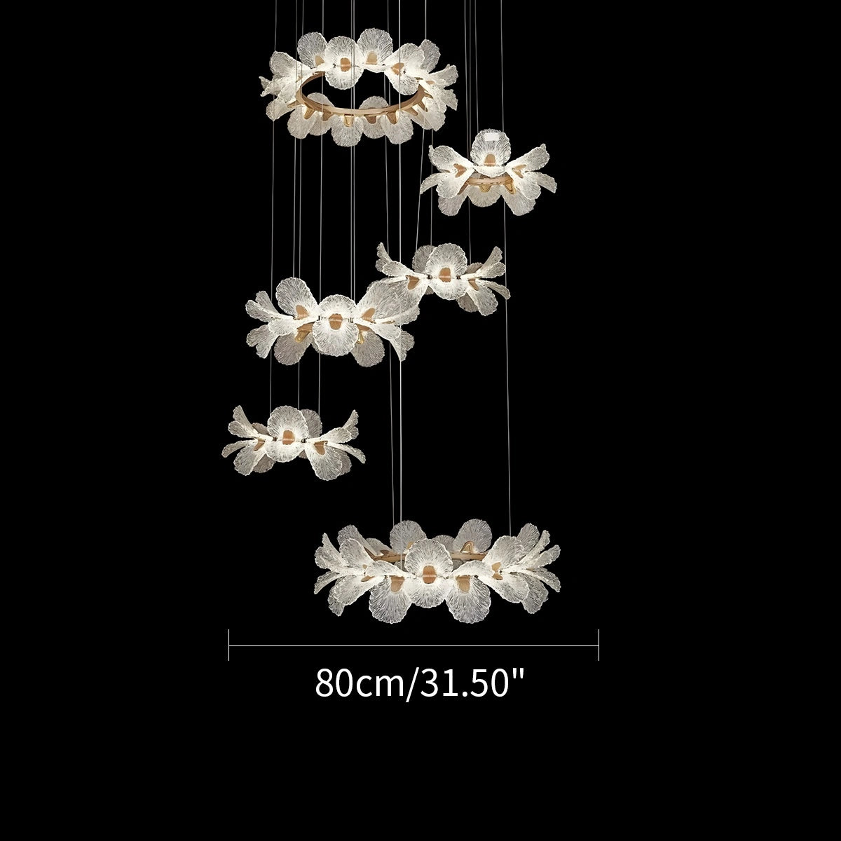 Antizer French Style Light Luxury Flower Chandelier