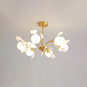 Antizer Thalassa Ginkgo Chandelier for Living Room 6 Lights Warm Light
