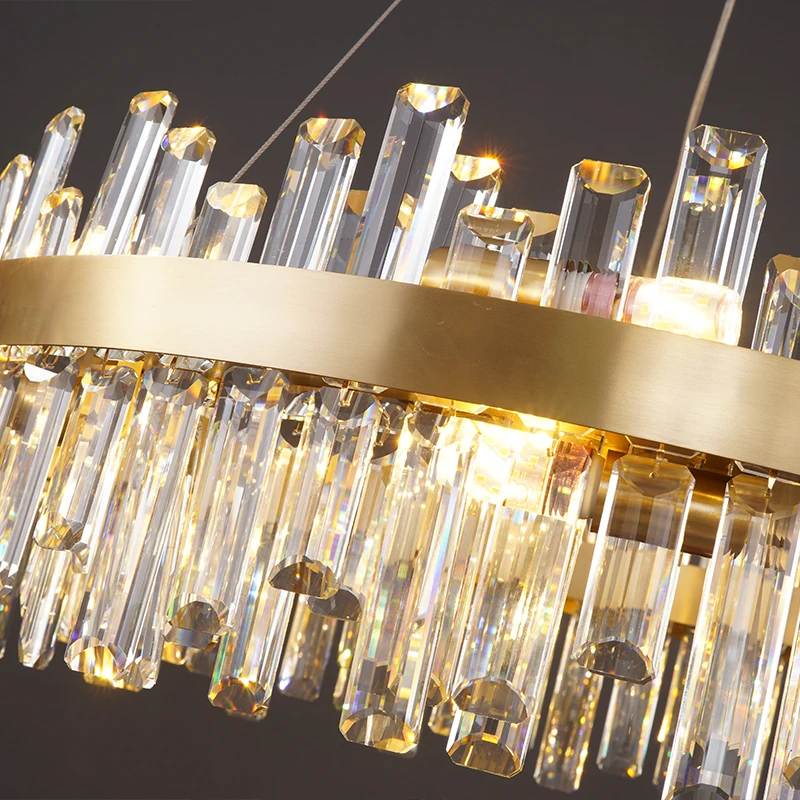 Round Oval Crystal Chandelier