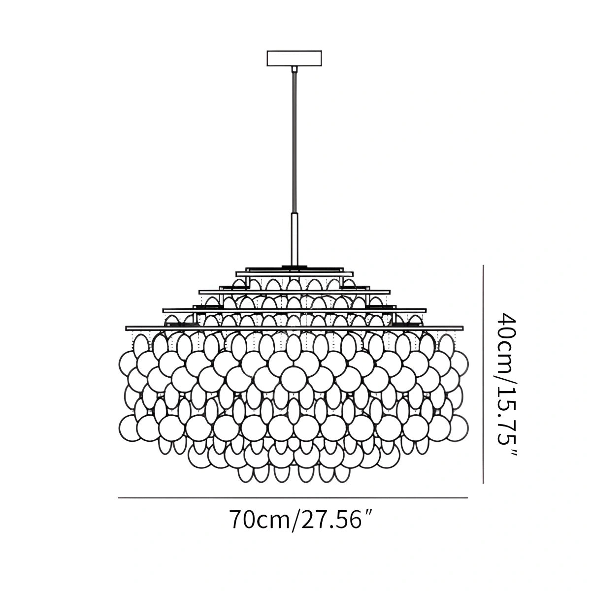 Antizer Round Shell Chandelier for Bedroom Living Room
