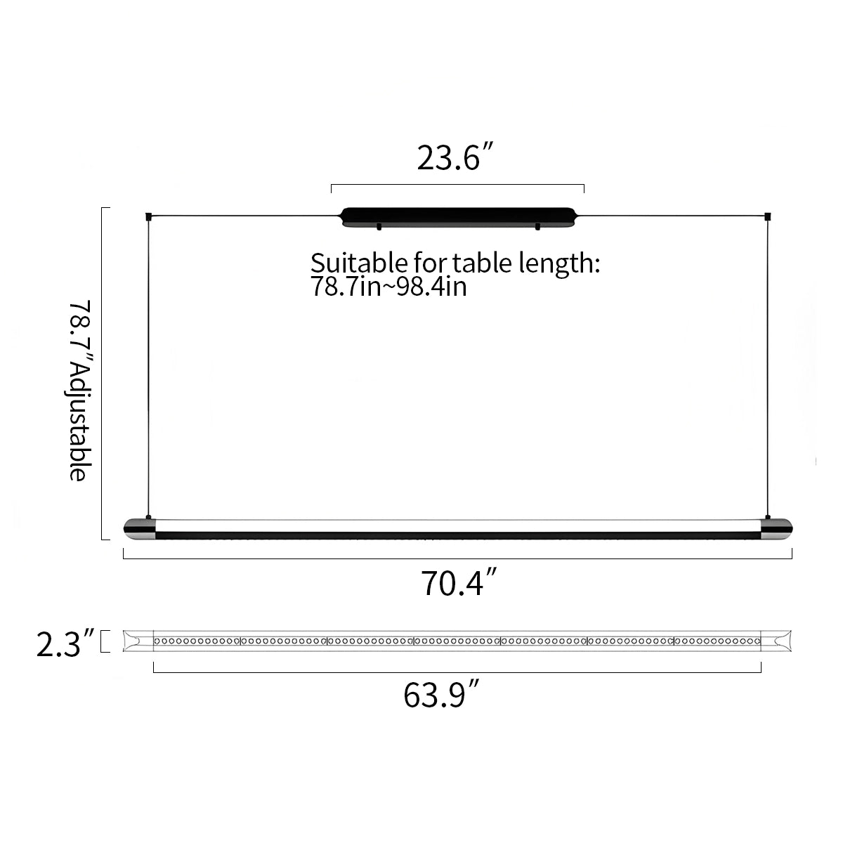 Antizer Modern Light Luxury Linear Pendant Light