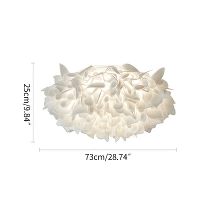 Antizer White Flower-Shaped Flush Mount Ceiling Light