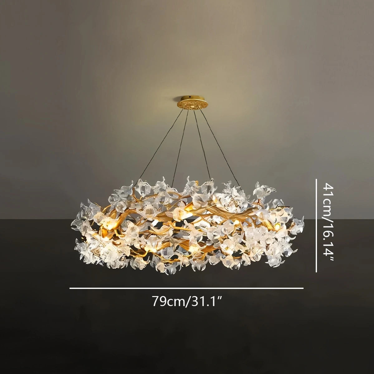 Antizer Petala Crystal Round Chandelier for Living Room