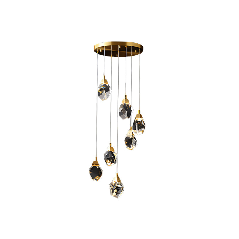 Rock Crystal Rain Chandelier