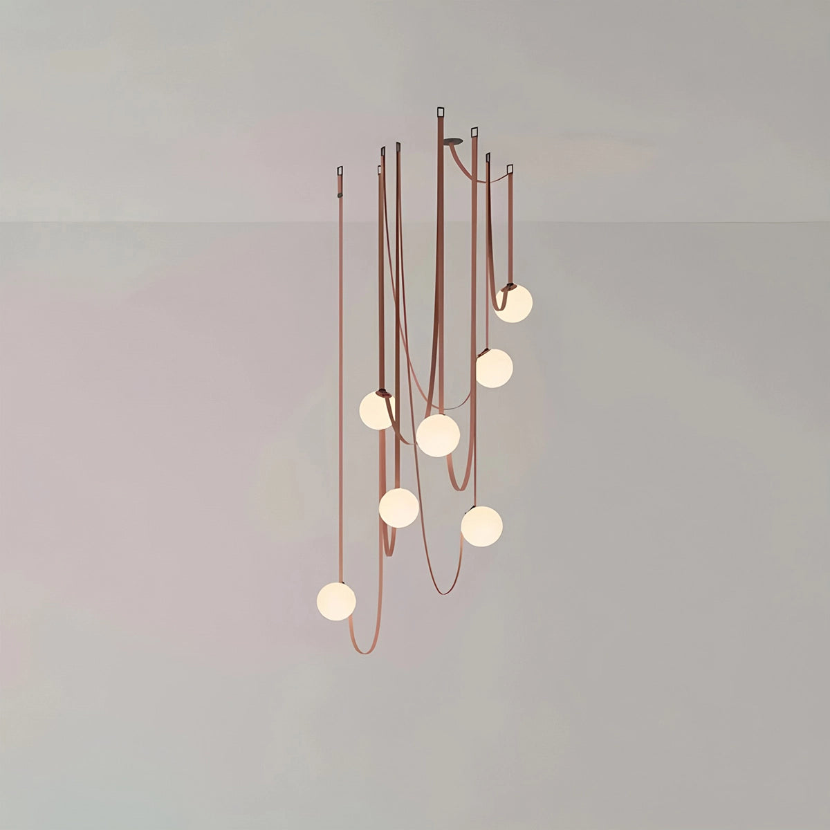 Antizer Modern Leather Strap Globe Pendant Light