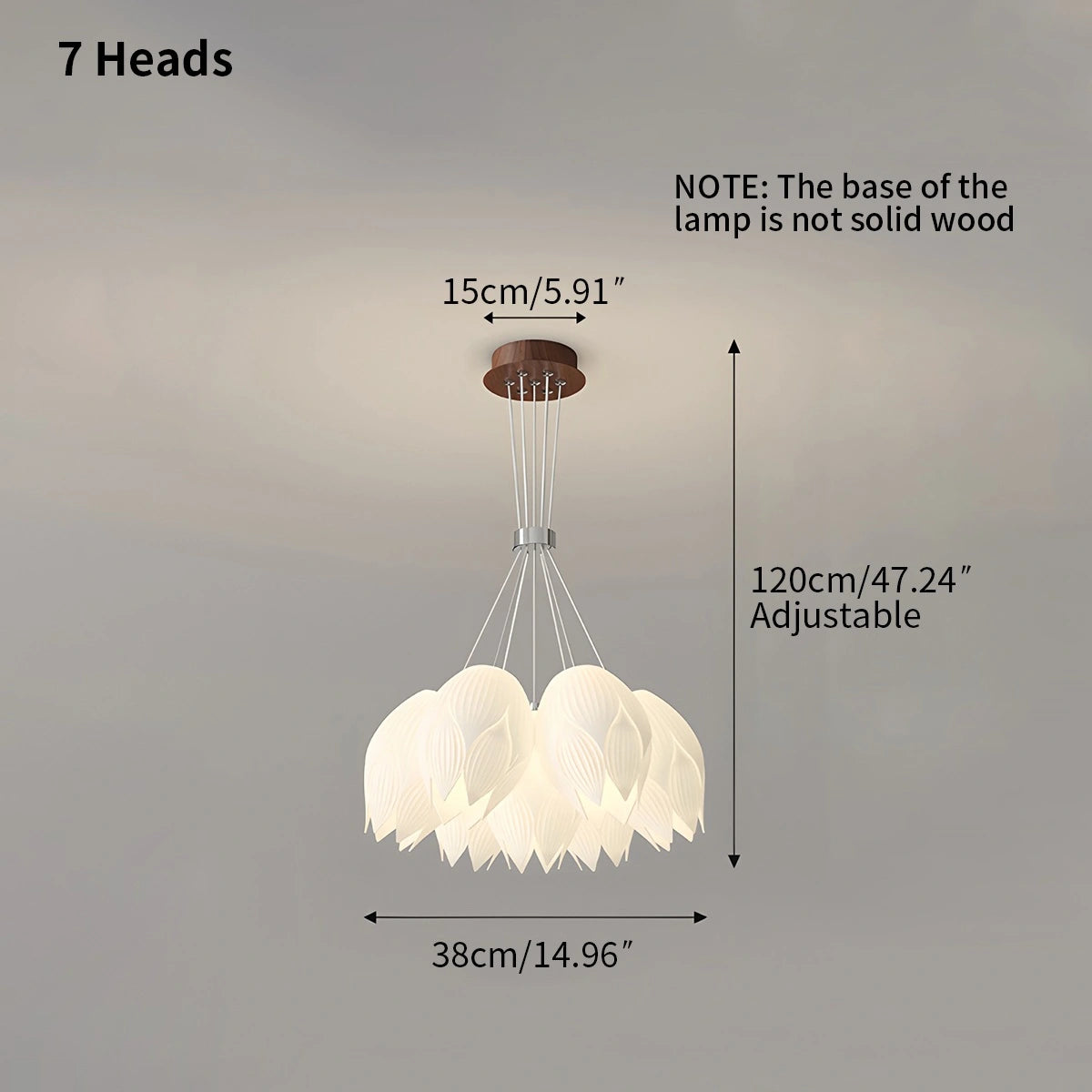 Antizer Cream Tulip Long Pendant Chandelier for Staircase