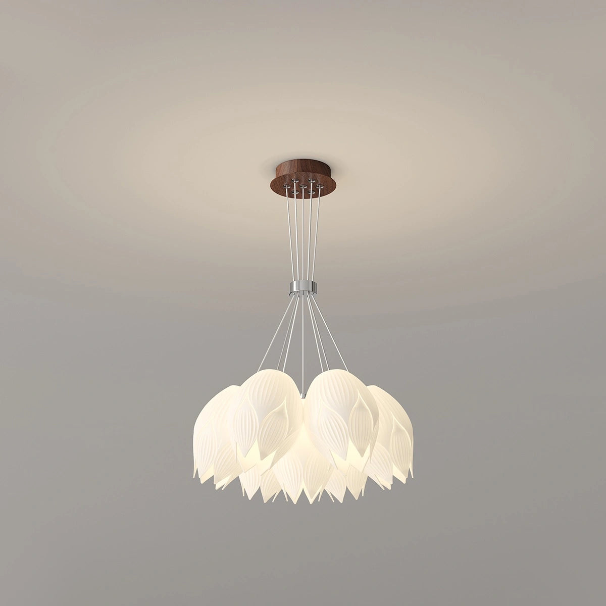 Antizer Cream Tulip Long Pendant Chandelier for Staircase