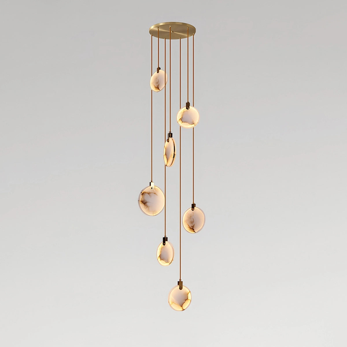Antizer Moonshade Natural Alabaster Pendant Chandelier