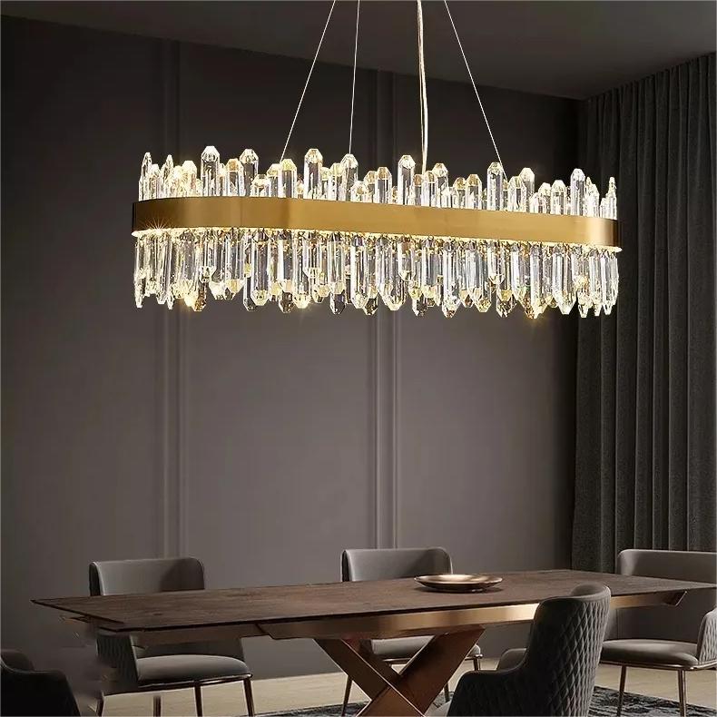 Round Oval Crystal Chandelier