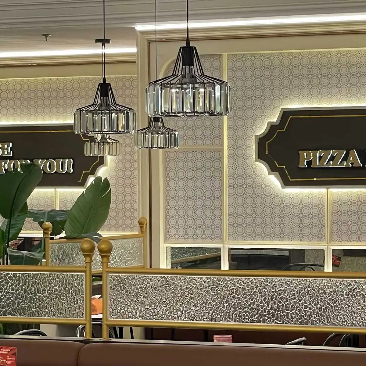 Antizer Modern Iron Art Glass Pendant Lamp for Kitchen