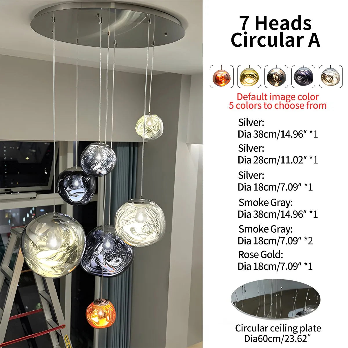 Antizer Large Lava Chandelier Customization