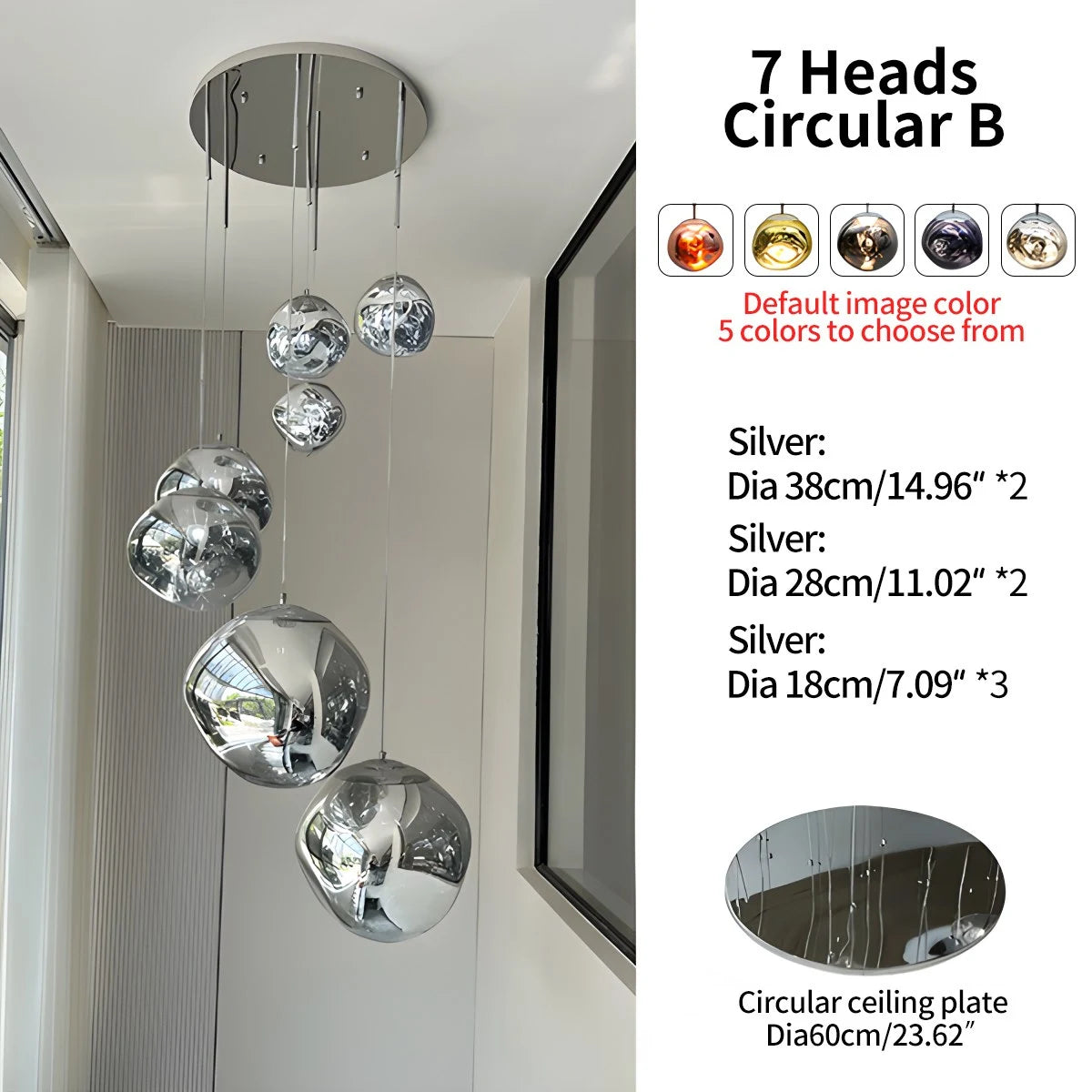 Antizer Large Lava Chandelier Customization